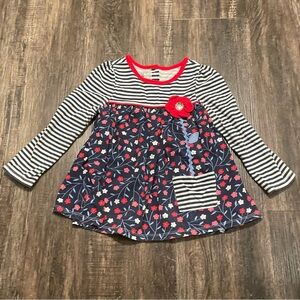 Kids Headquarters Striped Floral Shirt 4T